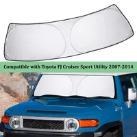 Protector de sombrilla plegable, parasol de doble capa personalizado para Toyota FJ Cruiser Sport Utility 2007-2014, visera de parabrisas delantero