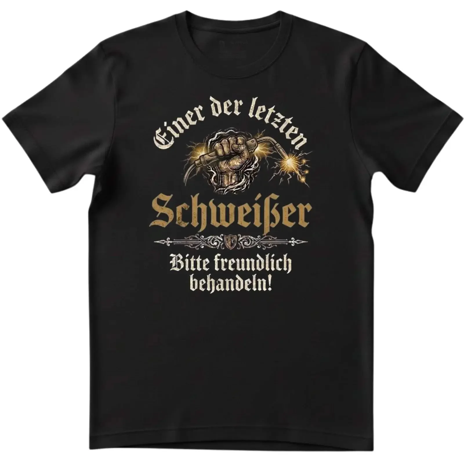 Herren T Shirt Einer der letzten Schweißer Handwerker Spruch Lustig Geschenk vintage Washed homme streetwear Stretched