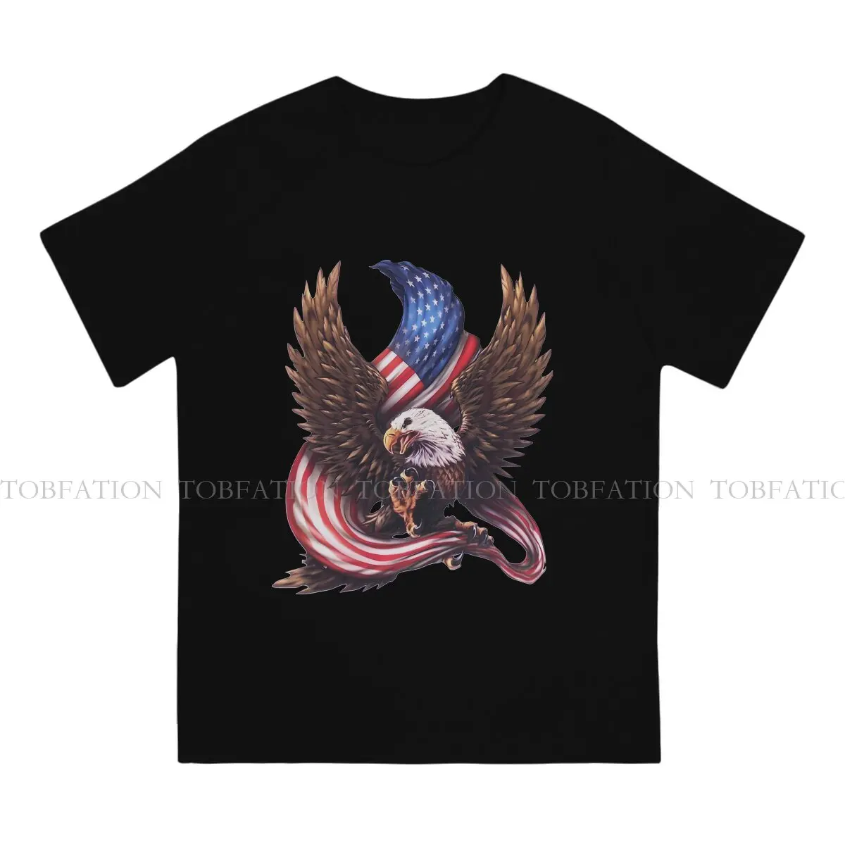 Eagle Men's TShirt USA Flag Bald Eagle American Flag Fashion T Shirt 100% Cotton Harajuku Streetwear New Trend