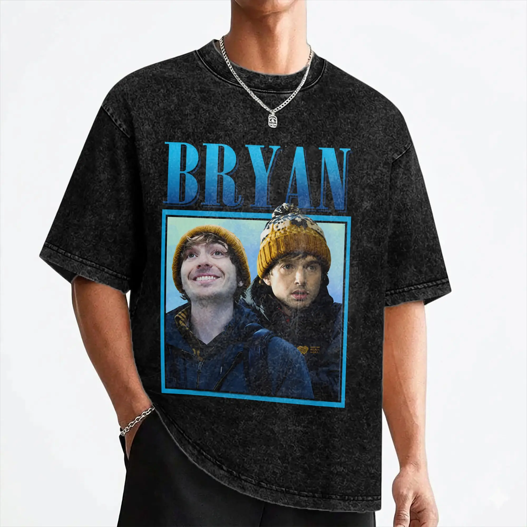 Austin Abrams as Bryan Washed T Shirts Streetwear Novelty T-Shirt  Tees Tops Men Women 100% Cotton Harajuku Graphic