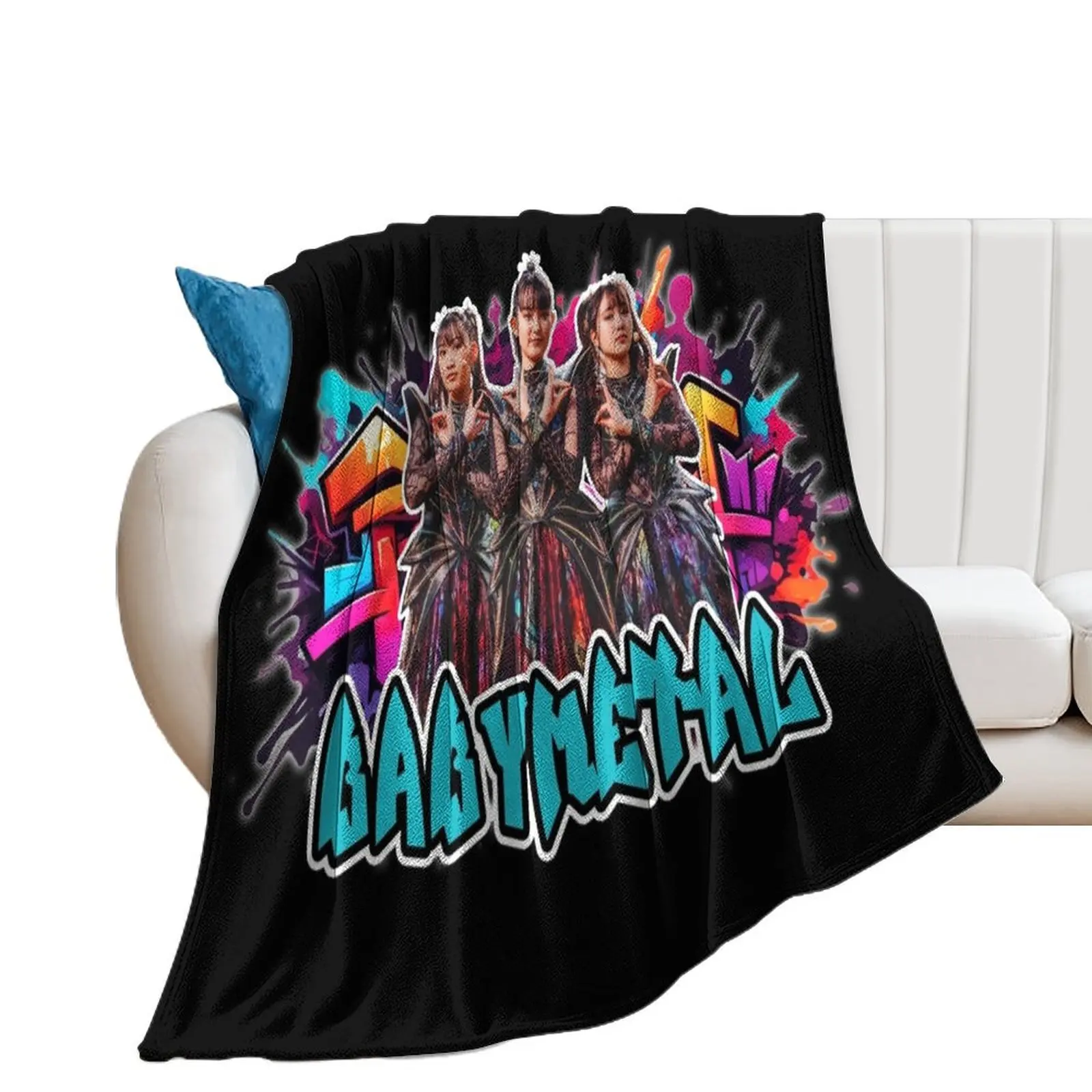 BABYMETAL, Graffiti Logo, Unique Fan Art Throw Blanket warm winter Comforter Nap Blankets