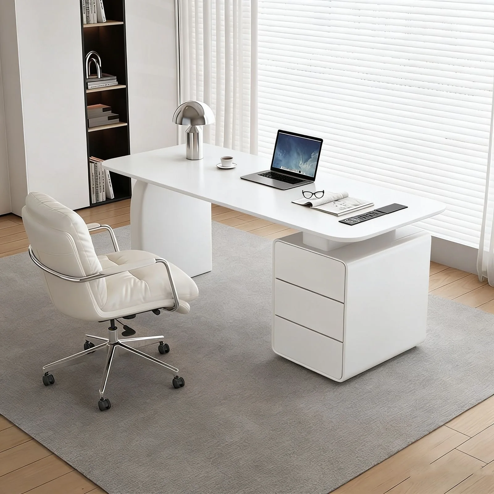 Italian Minimalist Desk Piano Paint Simple Modern Study Desk Beauty Salon Medical Beauty Consultation Reception Table And Chairs