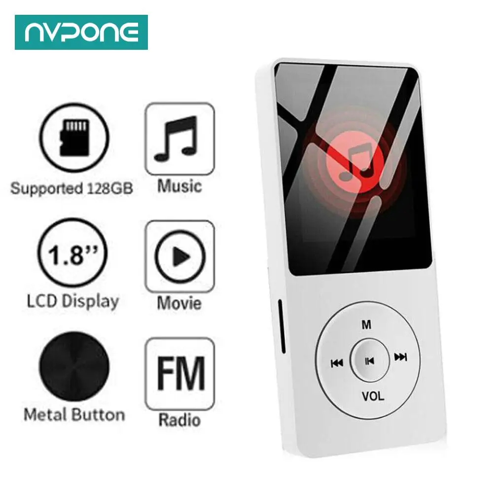 MP3 Player Outdoor Sports Fitness Mini Walkman Mp4/mp3 Support Bluetooth Lossless Music Player FM Radio Recorder Sport 128GB Hf