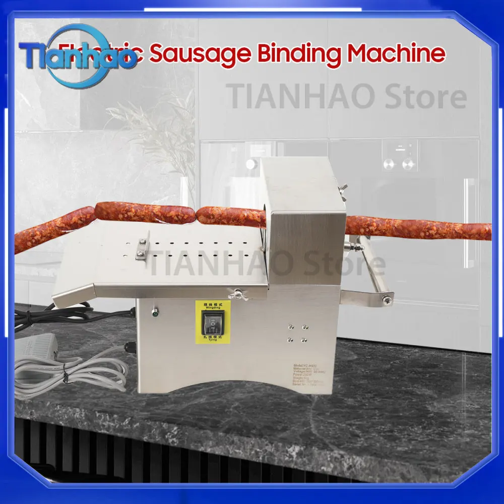 Automatic Electric Sausage Twisting Knotter Tying Machine for Sausage Binding and Linking Equipment 220V