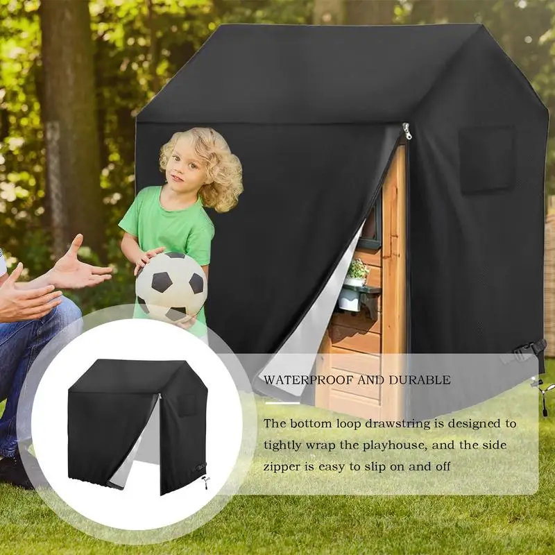 Playhouse Covers Waterproof Children's Gamehouse Protector Weather And Wind Resistant Playhouse Cover For Patio Outside Camping