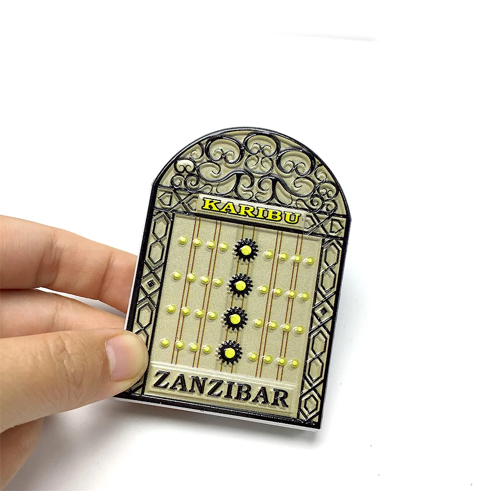 

Resin Material Zanzibar Karibu Design Fridge Magnet - Decorative Kitchen Accessory
