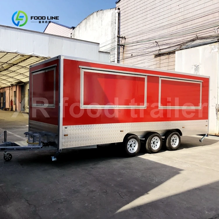 

Street Mobile Catering Food Taco Trailer Concession Truck Fiberglass Customized Color for Fast Food Business Mobile Restaurant