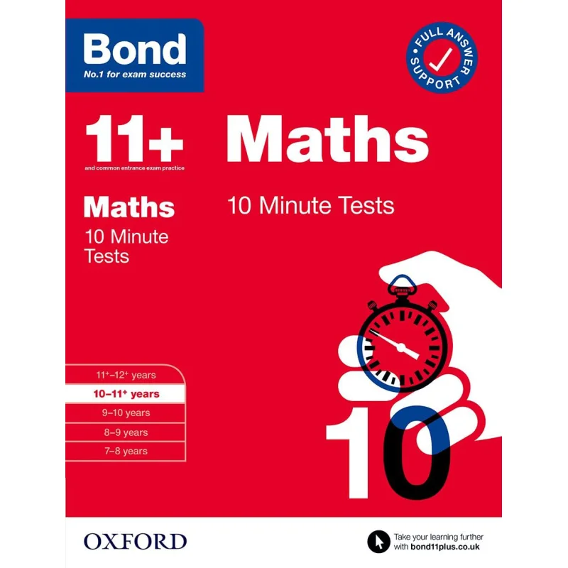 

BOND 10 MINUTE TESTS MATHS 1011 YEARS Bond 11 Oxford University Press 9780192778383 Book