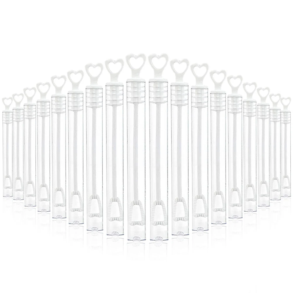 18pcs Empty Bubble Wand Bottle Refillable Bubble Making Wands Portable Lightweight For Kids Outdoor Wedding Party Diy Soap Water