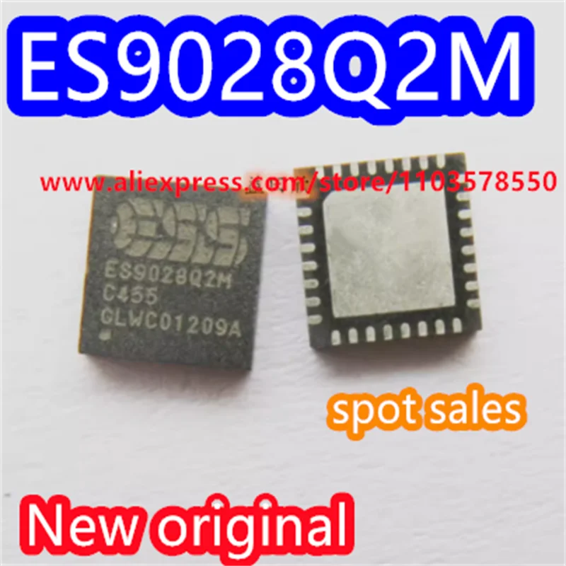 2PCS  New original ES9028Q2M ES9028 audio decoding chip DAC high-performance stereo audio IC