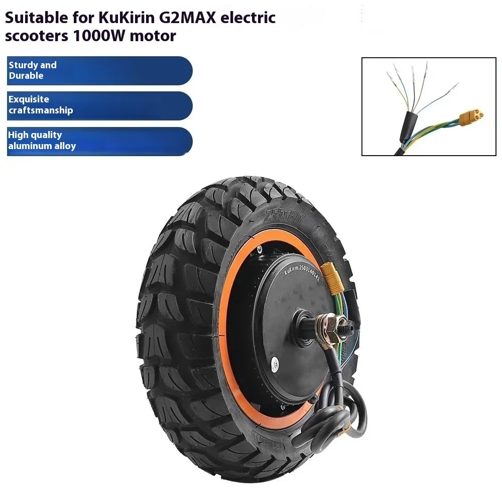 

1000W Wheel Hub Motor for KUGOO KIRIN KuKirin G2 Max Electric Scooter Shock-absorbing Brushless Engine With 255x80 Tire