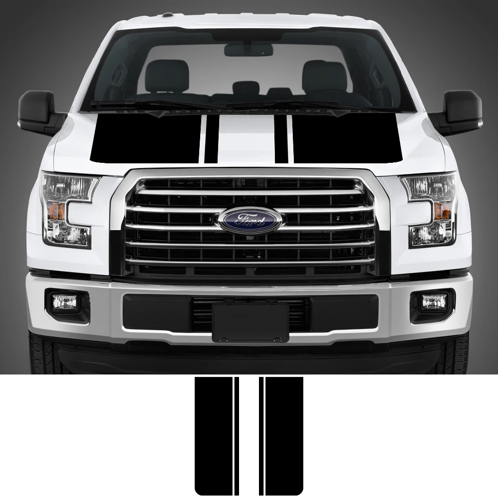 

Car Hood Bonnet Cover Stickers For Ford F150 Ranger Toyota Hilux Chevrolet Silverado Dodge Ram Isuzu Dmax Pickup DIY Decoration