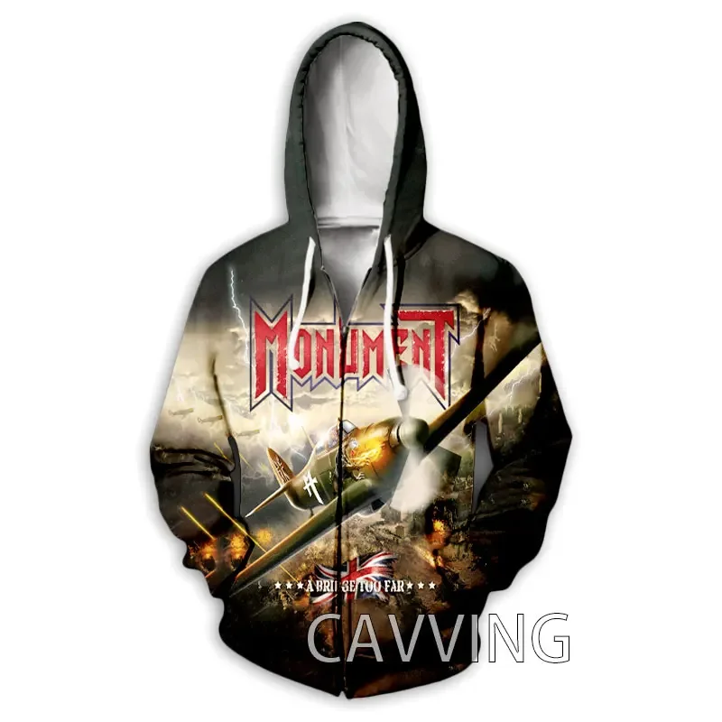 New Fashion 3D Print  Monument Rock  Band  Zipper Hoodies Zip Up Hooded Sweatshirts Harajuku Hoodie Hip Hop Sweatshirts