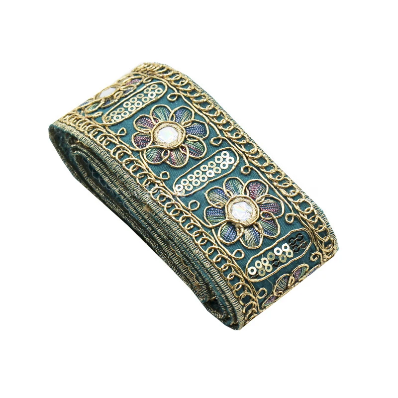 10 ياردة الصينية العرقية التطريز الدانتيل تقليم النمط القديم الذهب ستراند الترتر الدانتيل DIY بها بنفسك فستان Hanfu الخياطة اكسسوارات الديكور