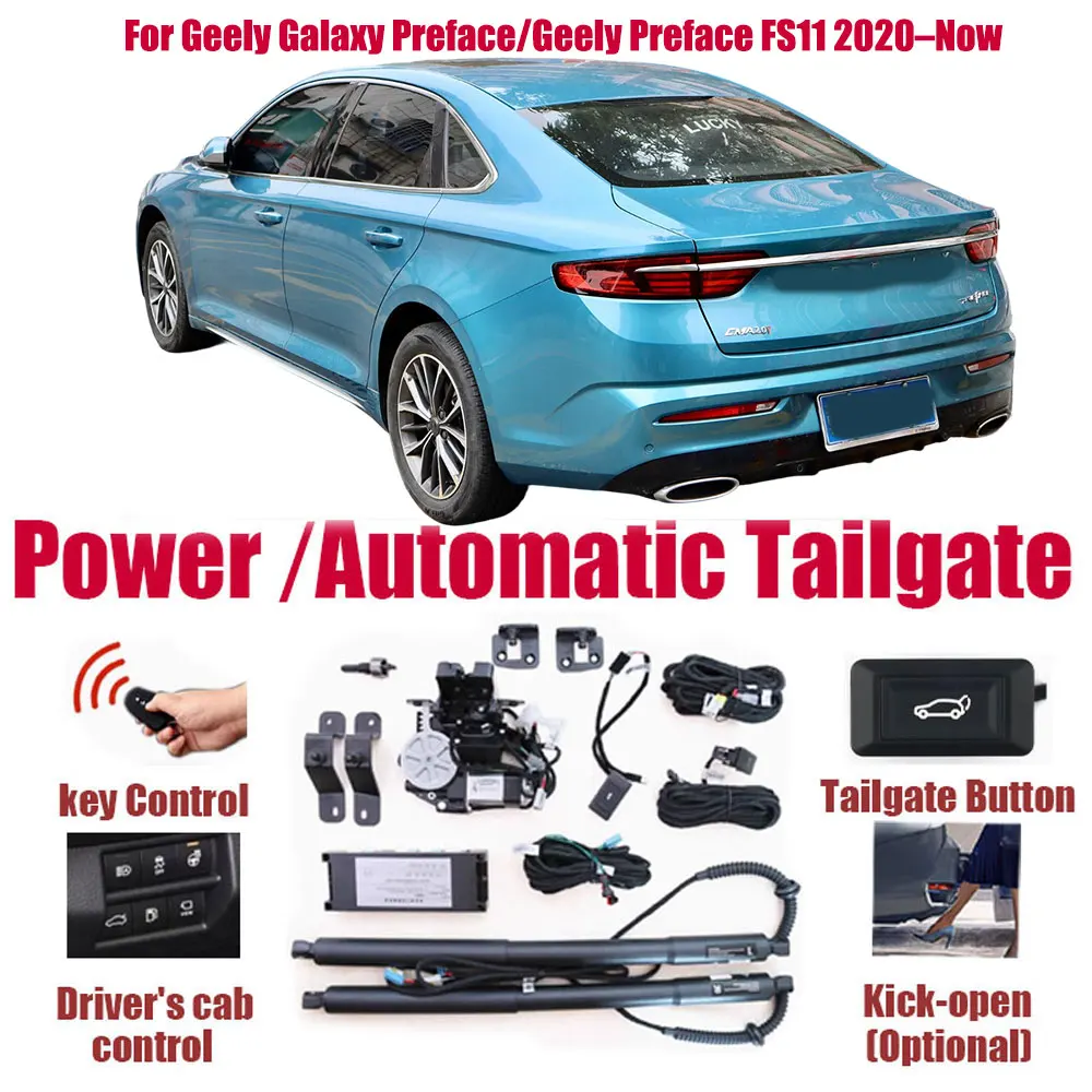 For Geely Galaxy Preface/Geely Preface FS11  2020–Now Car Automatic Lifting kit Opening Trunk Intelligent Electric Lift Tailgate