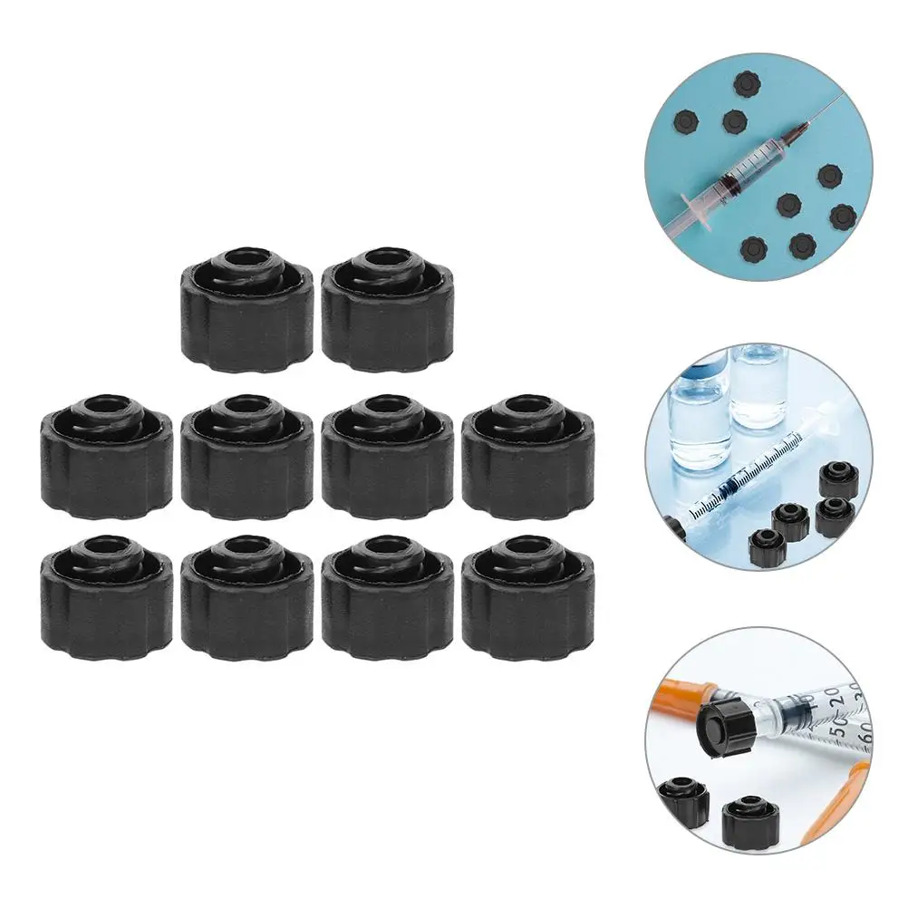 10 Pcs Syringe Plug Injector Plastic Caps and Plugs Sealing Bottle Lock Dispensing Needle Pp Tip Luer Snooker Protector