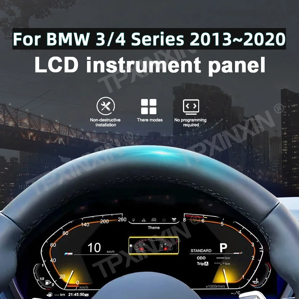 

For BMW 3/4 Series 2013~2020 Instrument Display Speed Meter LCD Instrument Cluster Car Radio Multimedia Player GPS Navigation