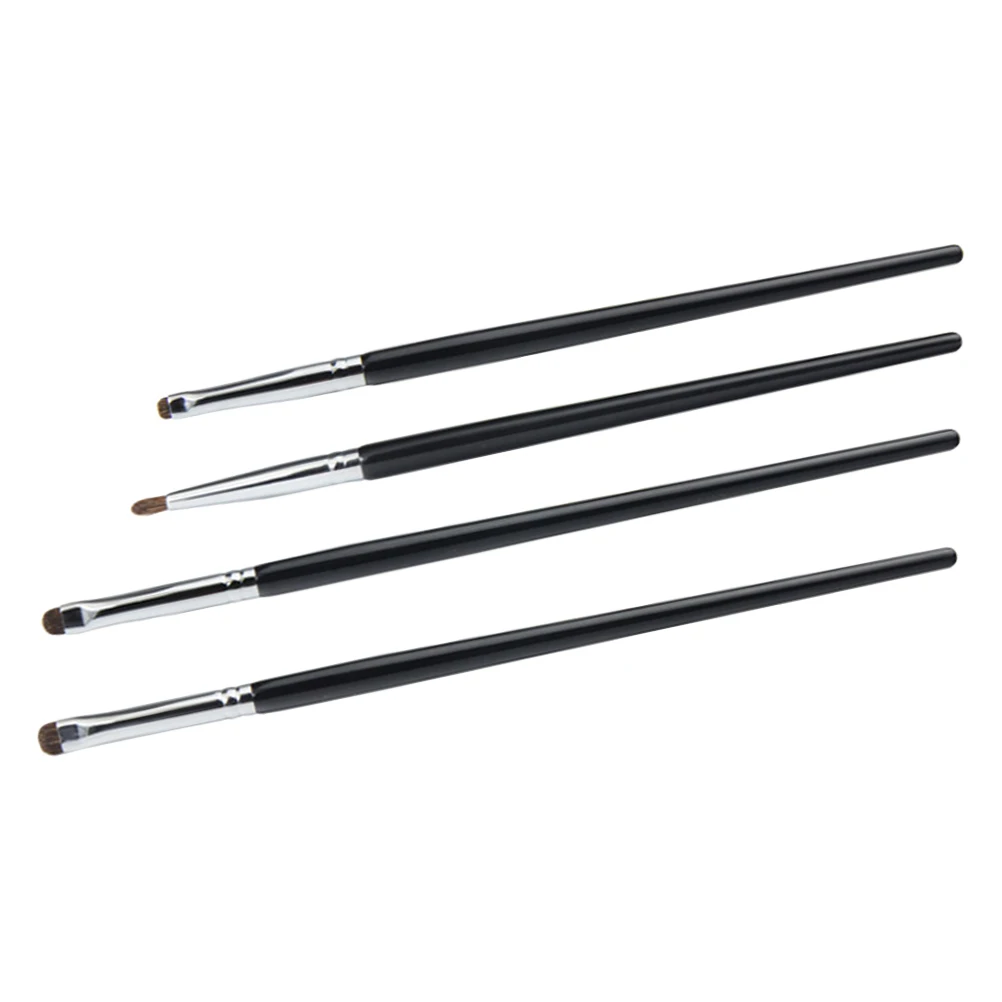 4Pcs Eye Makeup Brush Set Fine Precision Eyeliner Brushes Small Lightweight Ergonomic Handle for Professional Beginner Makeup