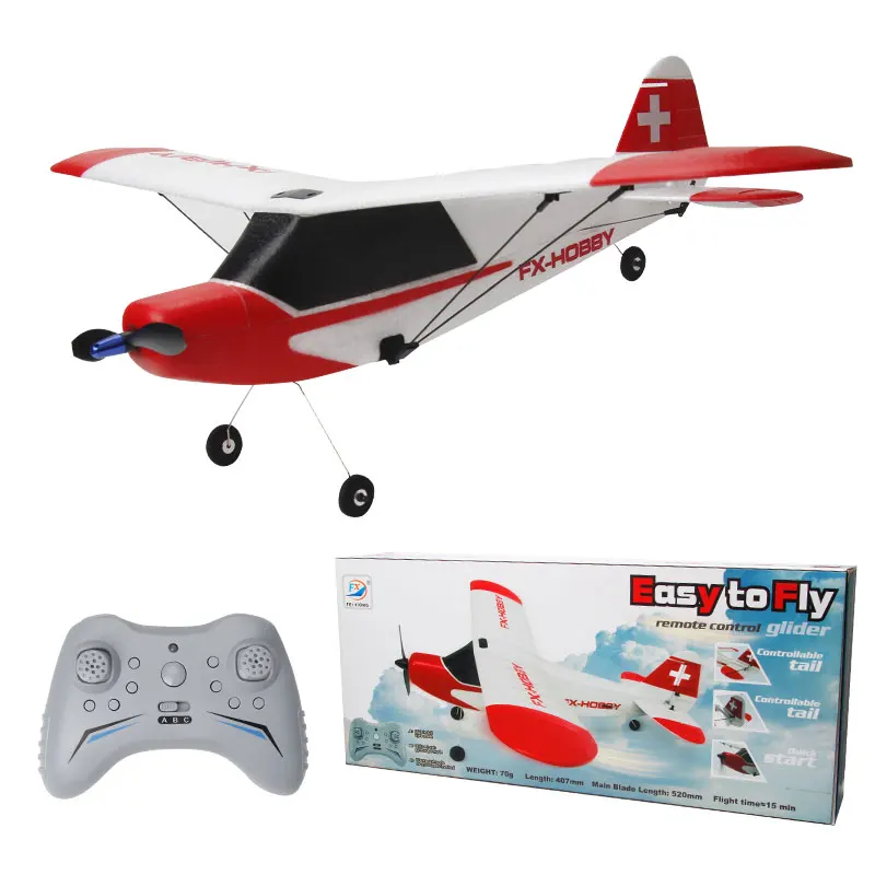 Controle remoto eletrônico J3 RC avião para crianças, planador fixo Wingspan, brinquedo dos aviões, presente de aniversário, 2.4GHz, 3ch, FPX9603, Epp, 520mm