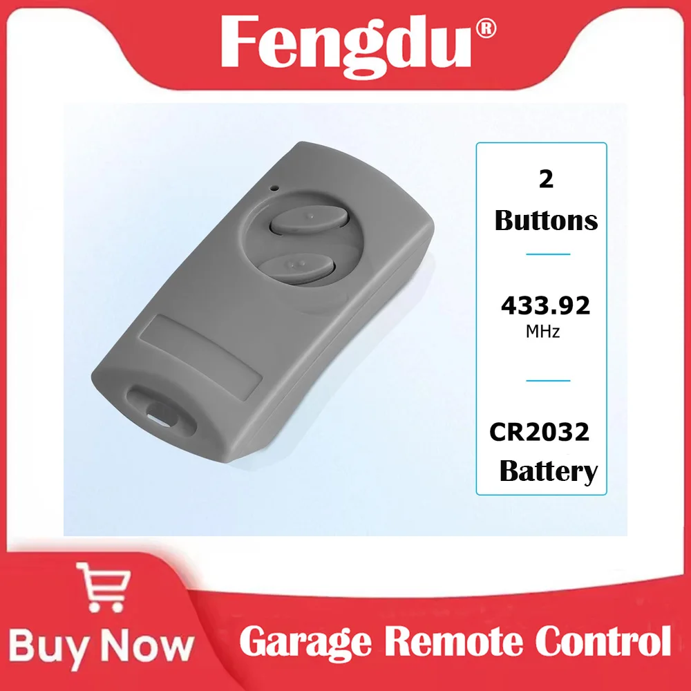 

Remote Control Compatible with Ecostar RSC2 RSE 2 Handheld Transmitter Rolling Code 433.92mhz