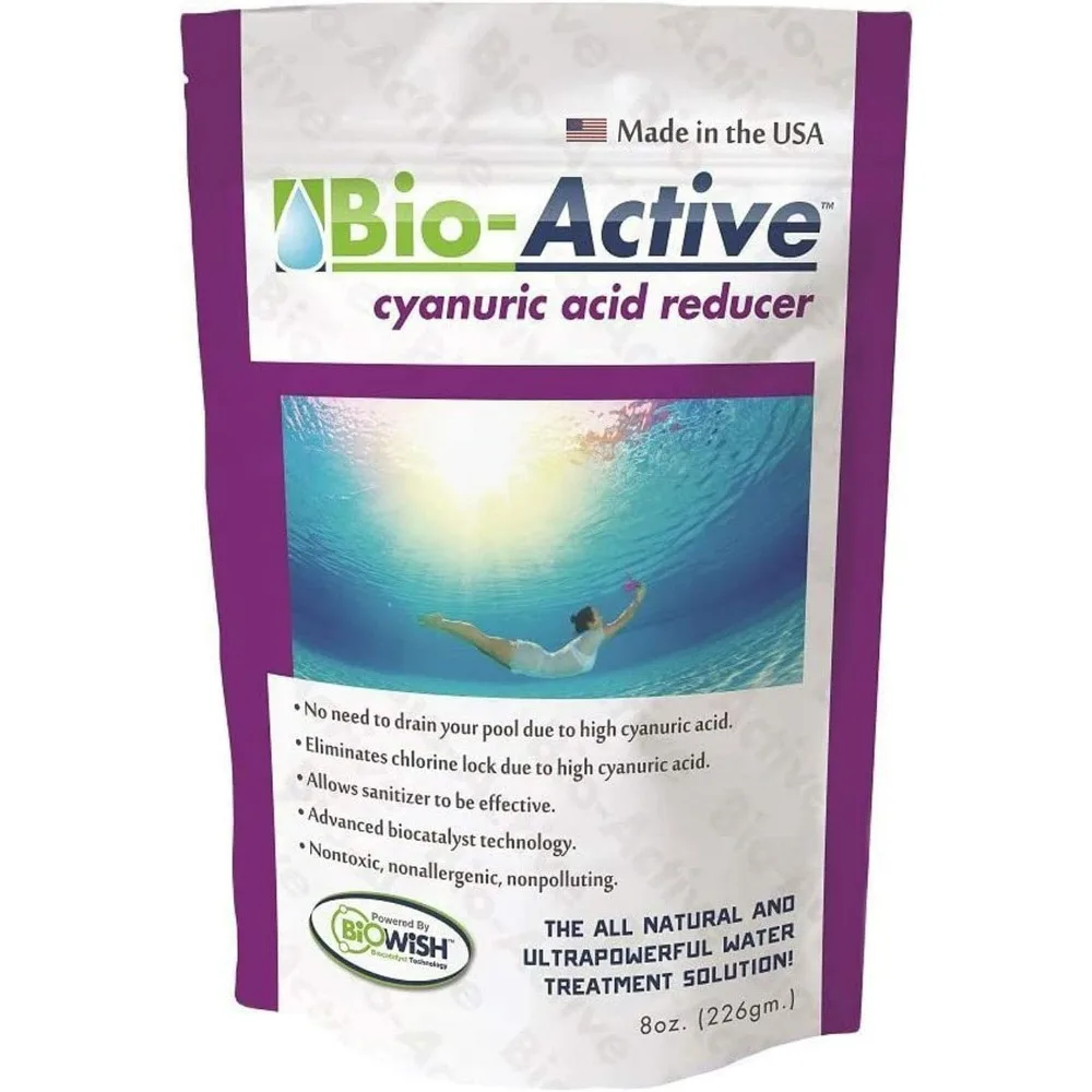Bio-Active BA-CAR-08 8 Ounces 2 Pack Cyanuric Acid Reducer - Non Polluting Powder for Commercial Residential Pools