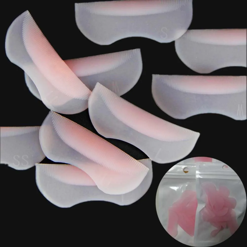 10Pcs Silicone Pads Lash Lift Kit Easy Clean Eyelash Curler Shield Pads for All Eye Shapes Enhanced Volume Look