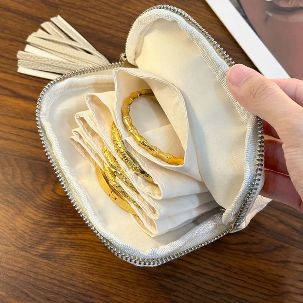

Tassel Jewelry Packing Bag Pu Leather Large Capacity Jewelry Storage Case Bracelet Organizer Jewelry Holder Box Vacation
