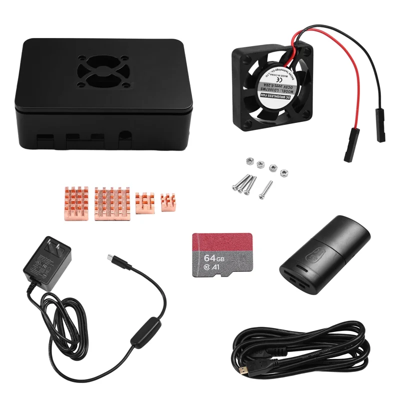 

Superb For Raspberry Pi 4B Kit With Case Cooler Memory Card Heatsink For DIY Projects And Electronics Enthusiasts