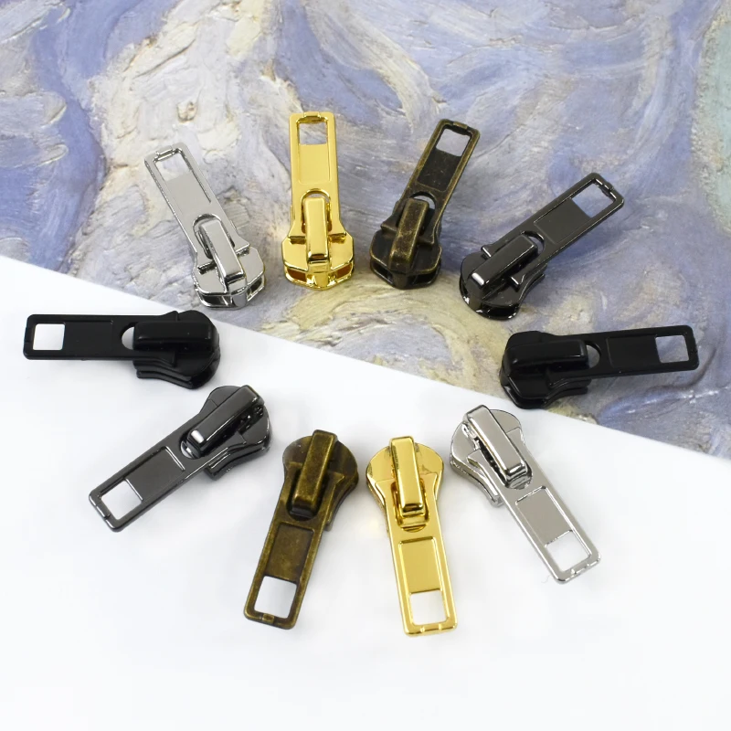 10/20Pcs 3#5# Zipper Sliders for Metal Resin Zippers Tape Garment Bags Replacement Zip Pull Head DIY Zips Repair Accessories