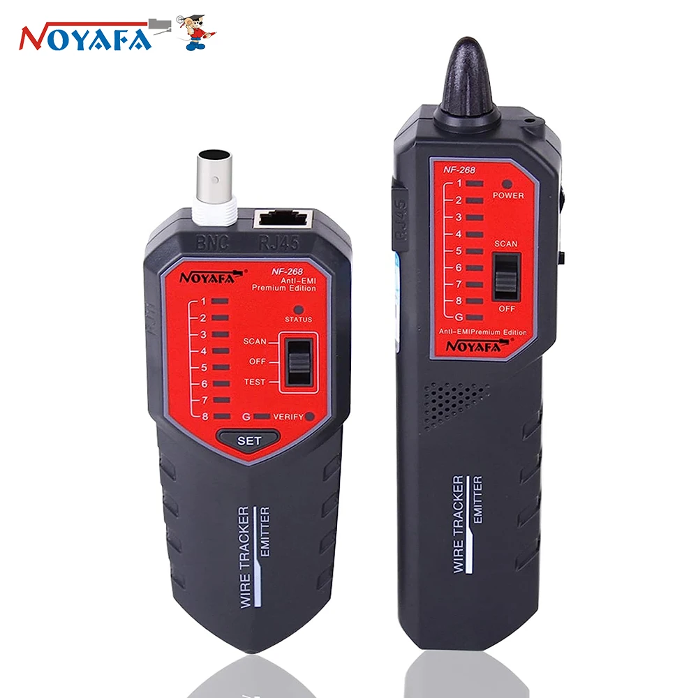 NOYAFA NF- 268 Network Cable Tester STP/UTP Cable Tracker Support Continuity Test Wire Tracer with Locate Fault Distance