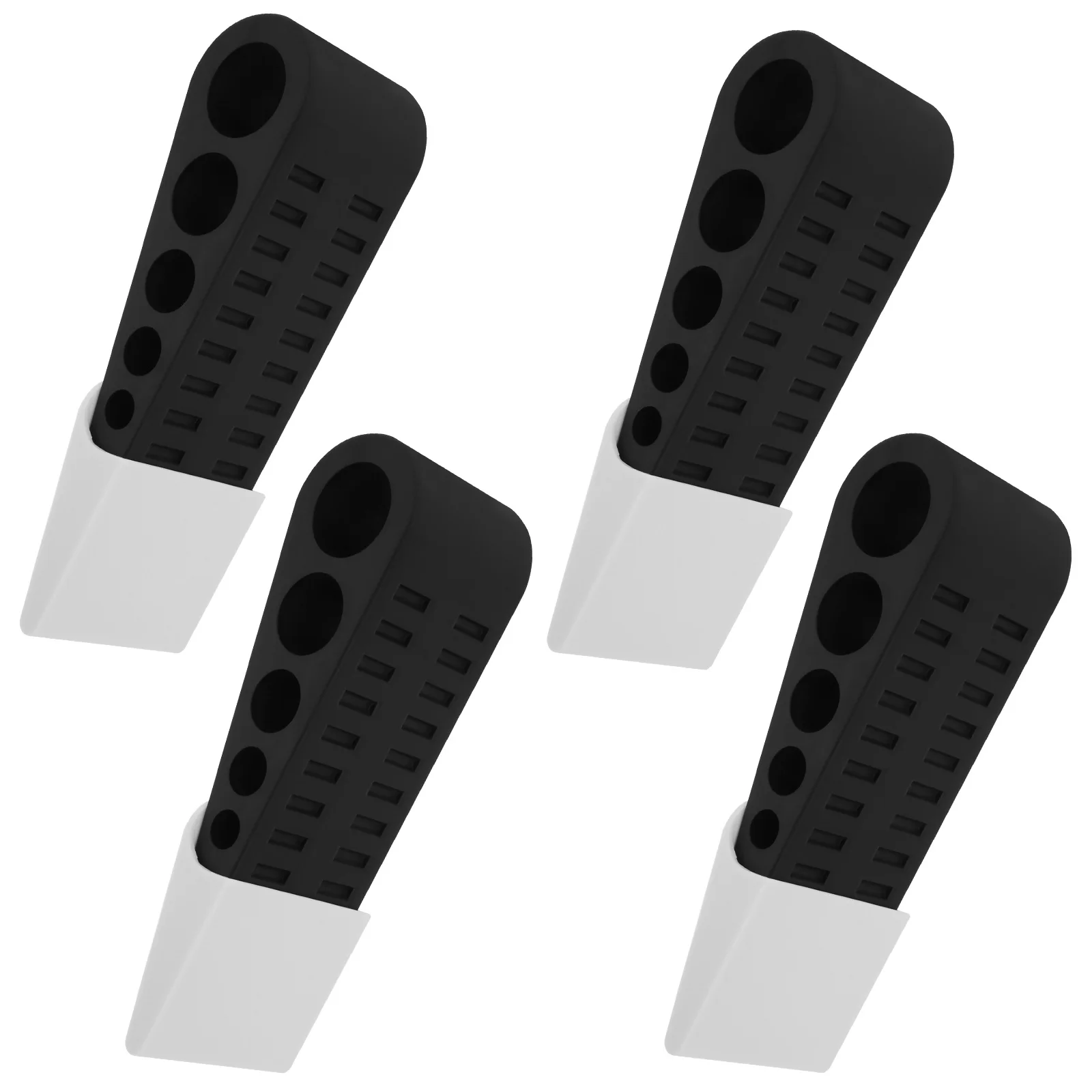 4Pcs Door Stopper with Sticky Hangers Non Slip Door Wedges Heavy Duty TPR Door Stop Wedges for Bottom of Door On Floor Durable