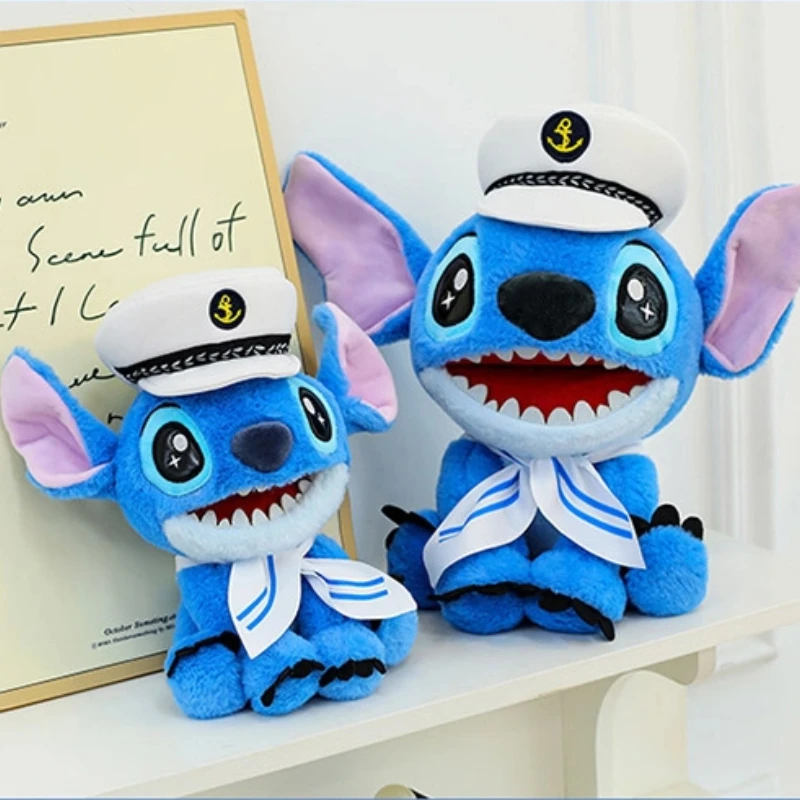 

New Disney 25/30cm Kawaii Anime Navy Stitch Doll Cute Plush Toy Stitch Doll Home Decoration Ornament Children's Birthday Gifts