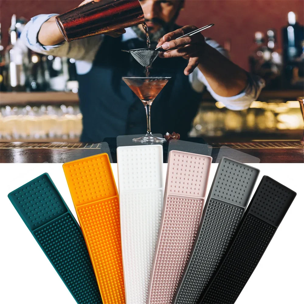 

Bar Drain Non-slip Mat Bar Counter Wine Glass Water Filter High Temperature Resistant Table Mat Silicone Mat Placemats for Table