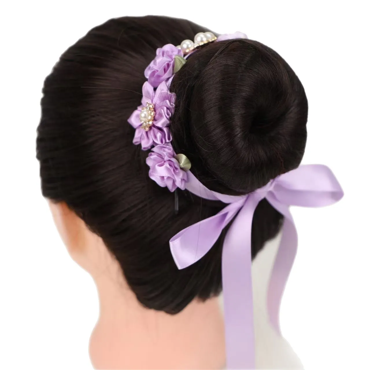 

GOHYPDUG Girl Women Bun Ballet hairban Hair Latin Crochet For Dancers Kids' Bun Hair Accessories Ballet Dance