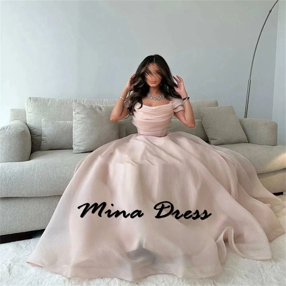 Mina Customized Fold-down Evening Gown Elegant Dresses for Women Gala Party Dress Luxurious Off-the-shoulder Prom Dresses Sale