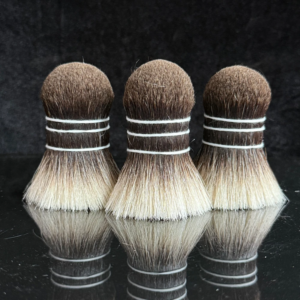 GDMG BRUSH SHD Natural Black Hair Knot Bulb shape or fan shape Beard Shaving Brush Barbershop Tools with Foam view 6