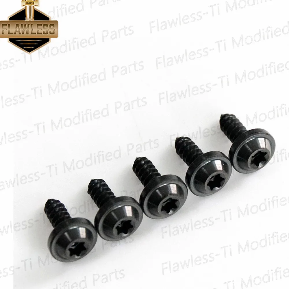 FLAWLESSTI Gr5 Titanium Bolts Battery Cover Self-stapping Screw M4 For Vespa Sprint 150 Primavera 150 S 150