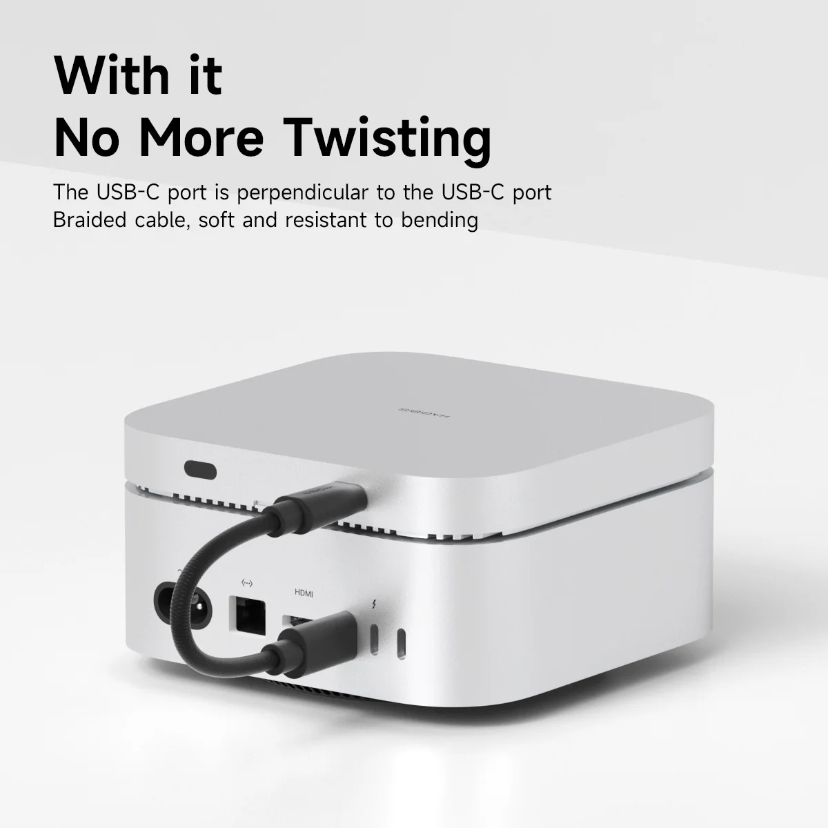 Hagibis USB4 Cable Vertical Plug USB C to USB C Short Cable 80Gbps 240W PD3.1 8K Cord for Thunderbolt 4/5 Mac mini M4 Mac Studio
