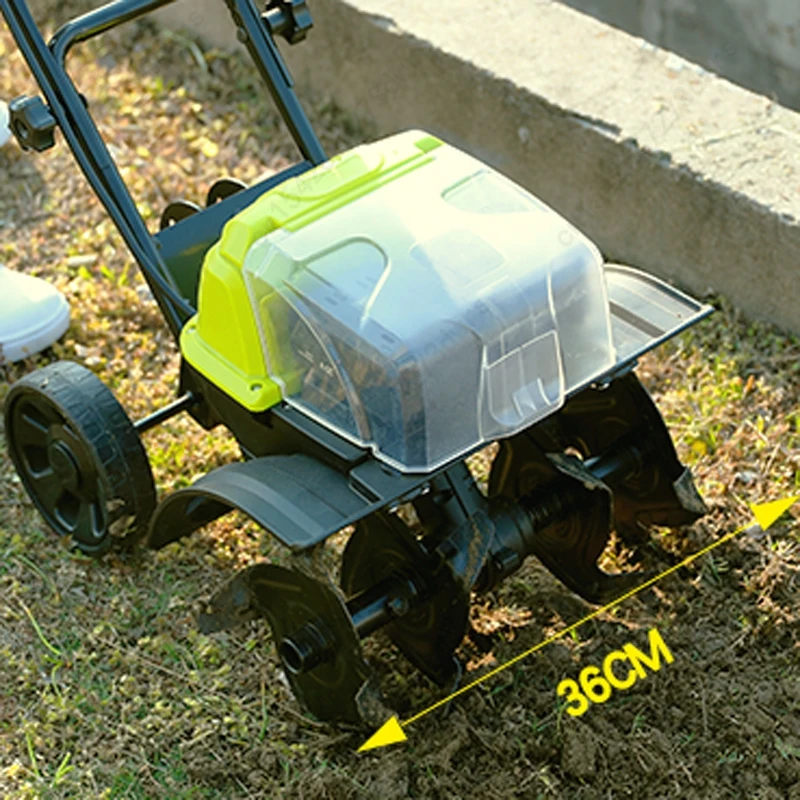 High Power 2400W 40V Brushless Electric Tiller Portable Cordless Cultivator For Garden Vegetable Field Greenhouse Orchard Soil