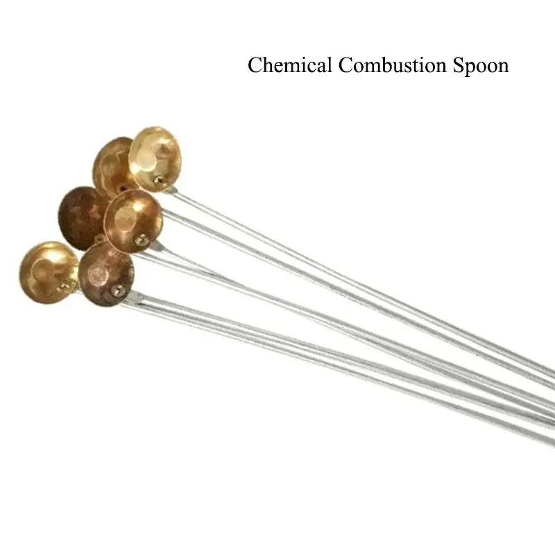 2pcs/lot 21.3cm Copper Chemical Combustion Spoon Burning Spoons Supplies Teaching Chemical Laboratory Combustion Spoon Tools