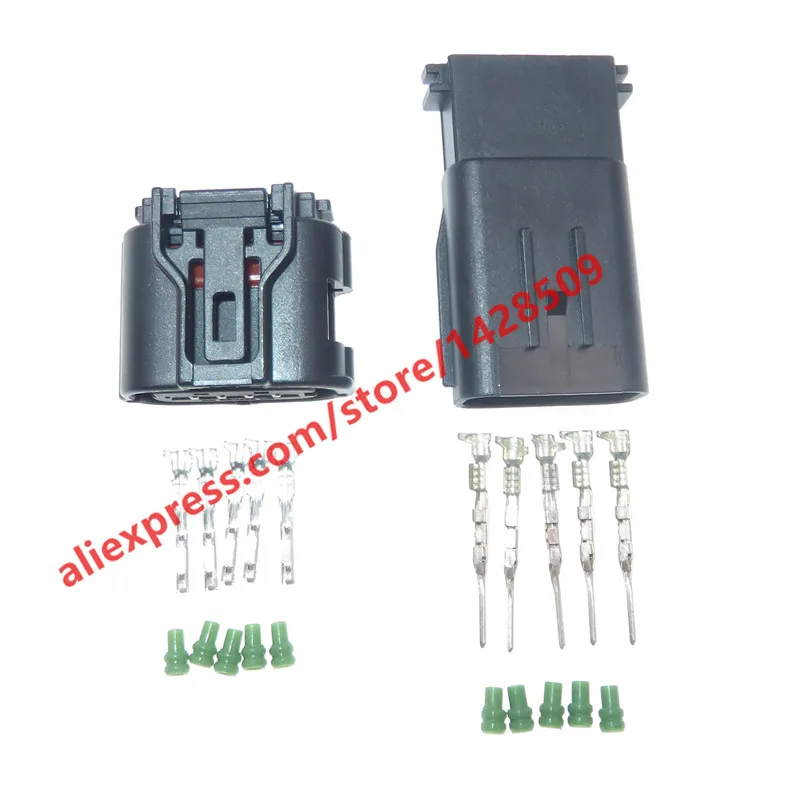 1Set 12292 6189-1046 5 Pin Female And Male TS Series MAF Sensor Connector Air Flow Meter Plug For Sumitomo Toyota