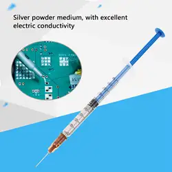 Conductive Silver Paste Adhesive Silver Paint Pen for Repair Keyboard Electronic Circuit Board PCB Repair (0.5mL)