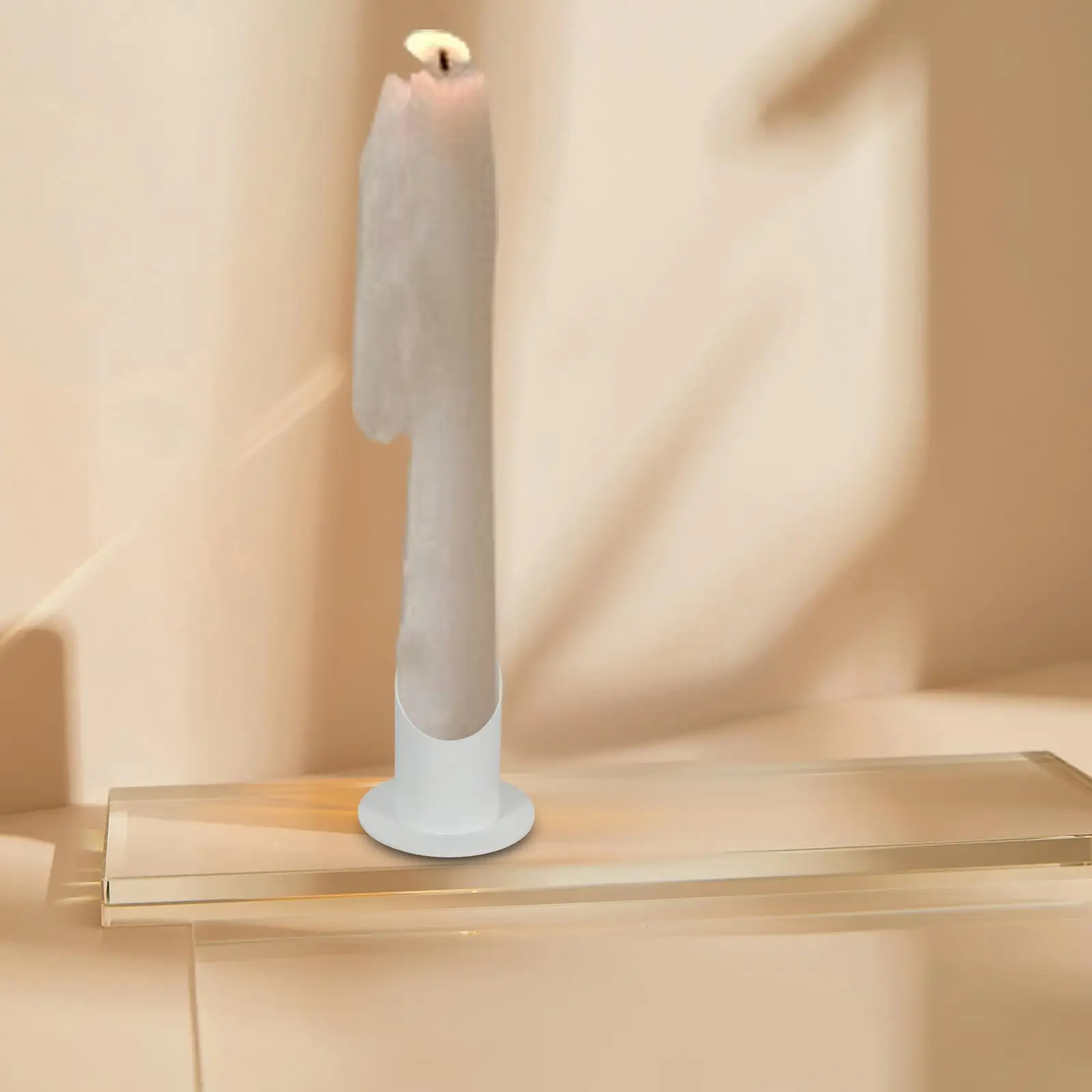 Decorative Iron Candle Stand for Pillar Candles Home Decor Elegant Candlestick Holder for Dining Room Table Centerpiece Wedding