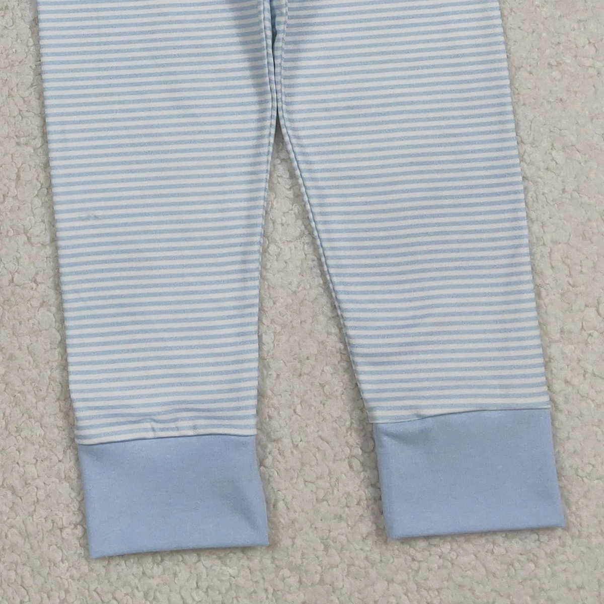 12.1 أرنب عيد الفصح سلة البيض الأزرق المشارب الأطفال بيجامة مجموعة قصيرة الأكمام السراويل الطويلة ملابس خاصة مع التطريز للأطفال