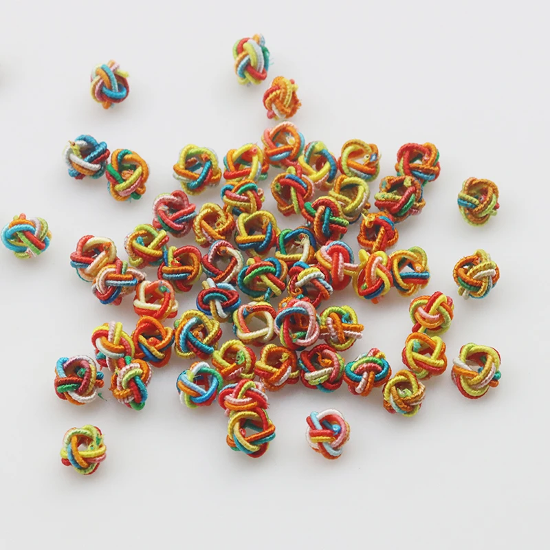 

50/100PCS 6mm China Knot Coil DIY Hand woven fringe jewelry connecting interval beads handmade jewelry making accessories