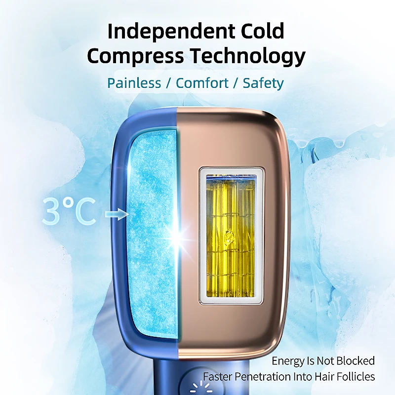 Dispositivo de depilación láser MLAY T14, depiladora láser IPL con refrigeración por hielo, Depilador de uso doméstico para mujeres, depilación láser reemplazable