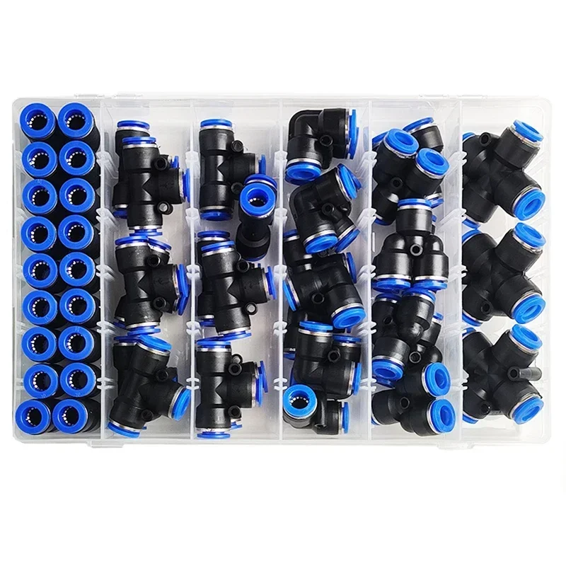 Boxed 50 PCs PU-10/PE-10/PZA-10/PY-10/PV-10/PG-10 Pneumatic Fitting Kit 10mm Outer Diameter of the Hose Pipe Tube Air Connectors