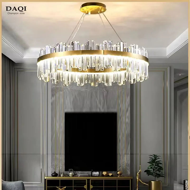 

Modern gold shiny LED bedroom living room ceiling crystal hotel chandelier restaurant lighting