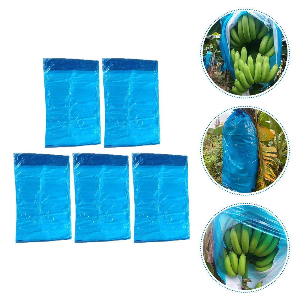 5 Pcs Fruit Banana Planting Bags Ripening Cover Reusable Orchard Covers Protection Protective Garden Blue Sun