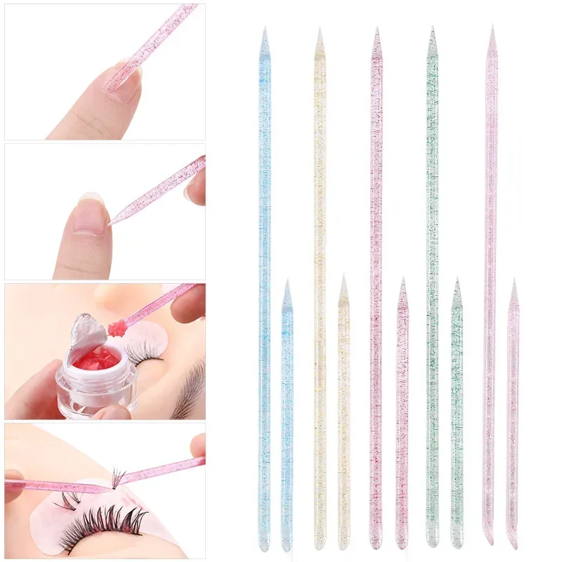 50Pcs Double-Head Crystal Nail Care Sticks Reusable Cuticle Pusher Manicure & Pedicure Tool for Hand And Foot Care